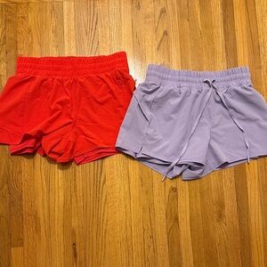 Layer 8 red and Lavender Athletic Shorts